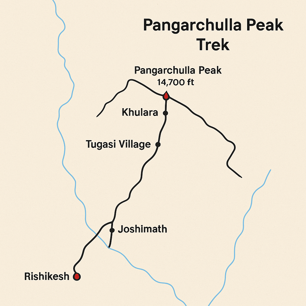 Pangarchulla Peak Trek Map By The Trek 360